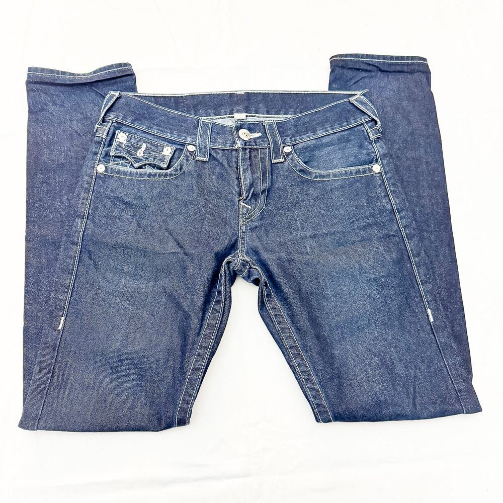 True Religion Skinny Dark Wash Denim Jeans with Flaps Size 29 - Picture 4 of 8